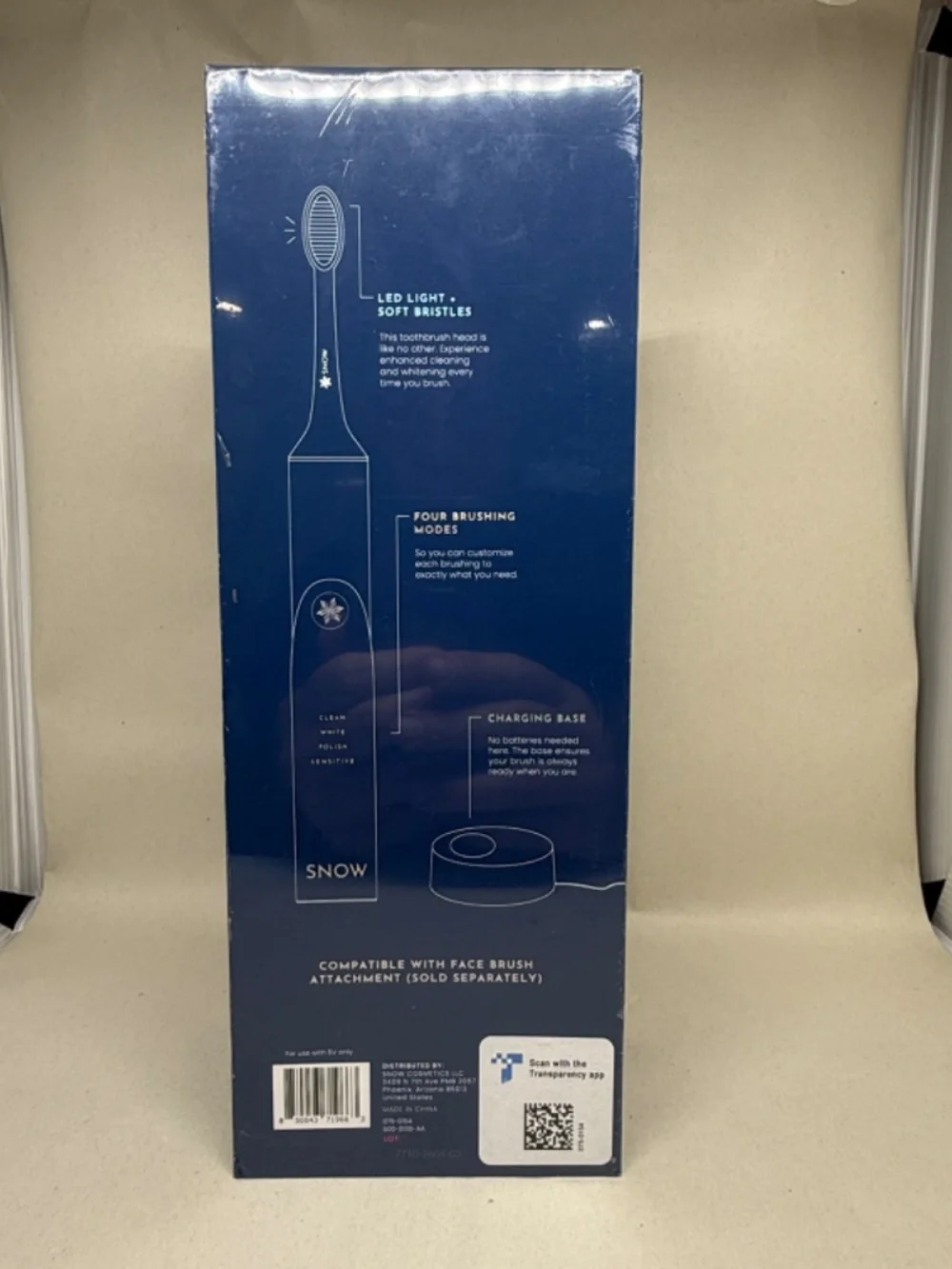 NWT SNOW The LED Whitening Electric Toothbrush - Polar Blue